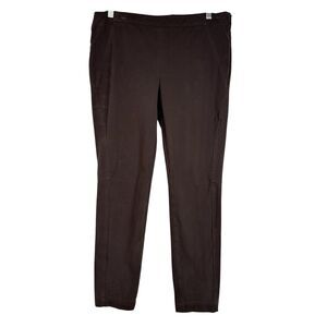 Brunello Cucinelli Pants Womens 10 Brown Made in Italy Stretch Side Zip Slim